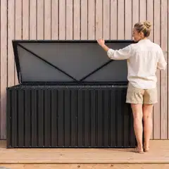 Fornorth säilytyslaatikko ulos 183x88x94cm 1303l, musta - 5
