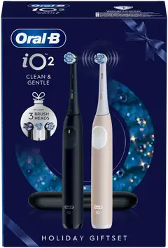 Oral-B sähköhammasharja iO2 Duo lahjapakkaus musta ja pinkki kaksoispakkaus 1 vaihtoharjalla - 4