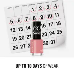 Rimmel 60 Seconds Super Shine kynsilakka 8ml, 235 Preppy in Pink - 7