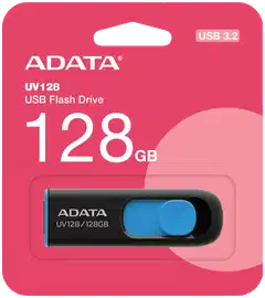 ADATA UV128 USB-muistitikku, 128 GB, musta/sininen (USB-A 3.2 Gen 1) - 2