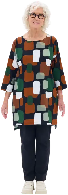 RATIA® naisten trikootunika Martta Muumaa - vihreä/ruskea - 3