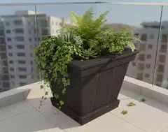 Miljöörakennus kartioruukku 40x40x40cm grafiitin harmaa - 4