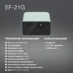 Espon laserprojektori EF-21G vihreä - 5