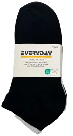 Everyday miesten sneakersukat BS2025 6-pack - Black/graphite mel/white - 1