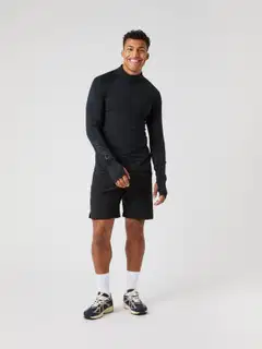 Björn Borg miesten pitkähihainen treenipaita vetoketjukauluksella 10004837 - BLACK - 2