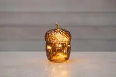 Finnlumor Led-koristevalo Tammenterho 16 cm, ruskea - 2