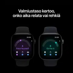 Apple Watch Series 12 GPS 46 mm:n tähtiharmaa alumiinikuori ja laivastonsininen urheiluranneke - M/L - MJEJ4QN/A - 4