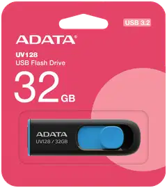 ADATA UV128 USB-muistitikku, 32 GB, musta/sininen (USB-A 3.2 Gen 1) - 2