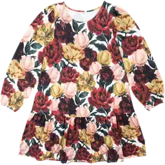 Maia family naisten mekko Laura Bloomy 206259 - tummanpunainen - 1
