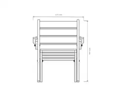 Miljöörakennus Aurinkotuoli, kokoon taittuva, grafiitin harmaa, 67x89x80cm - 2