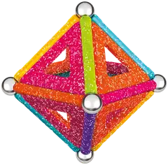 Geomag Supercolor & Glitter magneettirakennussetti tuplapakkaus 87 osaa - 4