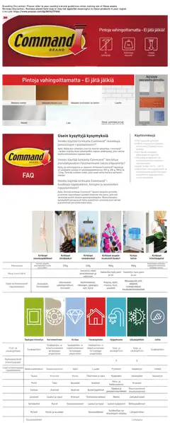 Command™ kirkkaat minikoukut ja kiinnityspalat 17006CLR - 7