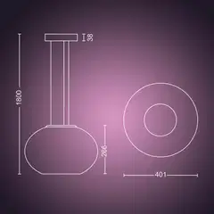 Philips Hue Flourish -riippuvalaisin 5W 2000-6500K 470LM valkoinen - 2