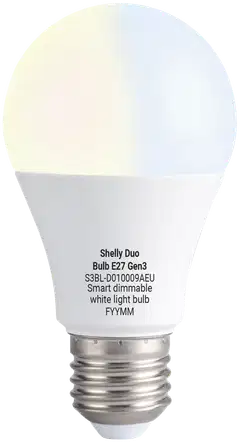 Shelly Duo Bulb E27 Gen3 - WiFi LED-lamppu, E27, säädettävä valkoinen - 2