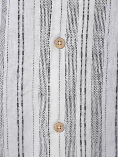 WKLY. miesten kesäpaita pellavasekoite 194W152605 - Off white W/black stripe - 5