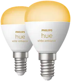 Philips Hue LED-lamppu Luster 5.1W E14 2200-6500K 470LM lämmin valkoinen 2 kappaletta - 1