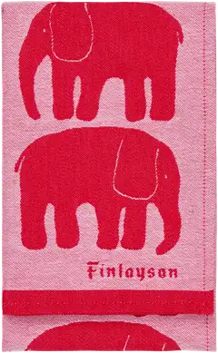 Finlayson keittiöpyyhe 2kpl Elefantti 50x70 punainen - 3
