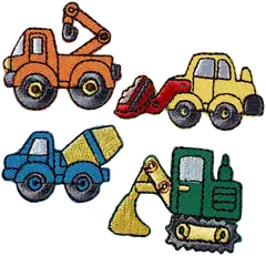 Prym itseliimautuva/silitettävä koristemerkki työkoneet 4 erilaista - 2
