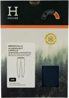 House lasten aluskerraston housut merinovilla-lyocellsekoitetta 231H332698 - 19-4118tcx dark denim - 3