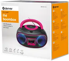 Denver kannettava CD-radio TCL-212BTP musta/pinkki - 2