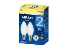 Airam LED C35 827 470lm E14 FR 2BX - 3