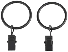 Ihanin verhorenkaat nipistimellä mattamusta 32/38 mm 10kpl/pss - 3