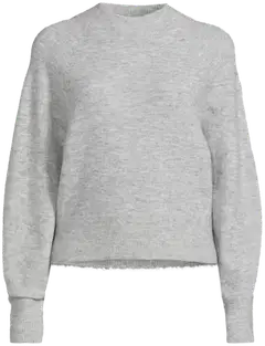 WKLY. naisten kilpikonnakauluksellinen villasekoiteneulepusero, väljä istuvuus 213W312682 - LT GREY MELANGE - 2