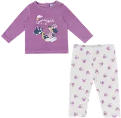 Disney vauvojen kaksiosainen pyjama samettiveluuria Minni Hiiri ZH03062 - Vaaleanpunainen/valkoinen - 1
