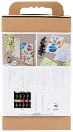 Creativ Company öljypastellit askartelusetti, kukat - 2