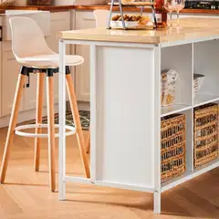SoBuy keittiösaareke valkoinen KNL09-WN - 6