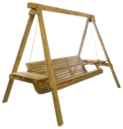 Tammiston Puu Terassi keinu 3-istuttava kestopuu vihreä - 1