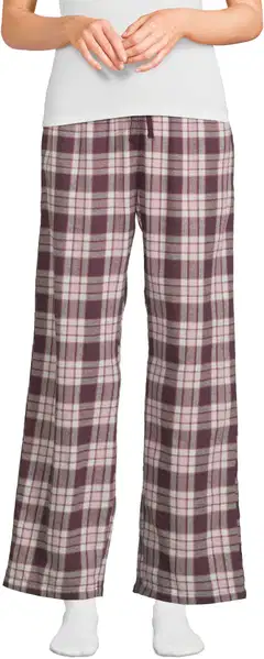 Actuelle naisten flanellihousut 212A382610 - Burgundy check - 1