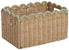 Zeller säilytyskori mintunvärinen paperinen piparkakkureunainen - 1