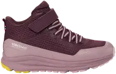 Viking lasten vedenpitävä kenkä Flow Mid - Plum - 1