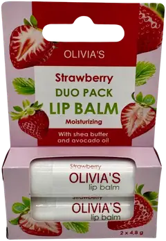 OLIVIA'S Huulivoide 2kpl mansikka - 1