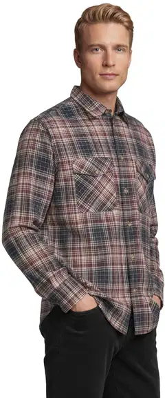 House miesten flanellipaita CYCLO® 194H382604 - Fig/NavyCheck - 1