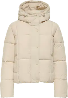 JDY naisten hupullinen puffer toppatakki Jdywonder - Moonbeam - 1
