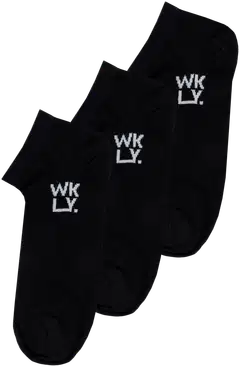 WKLY. unisex sneakersukat 193W062602 3-pack - Black - 1