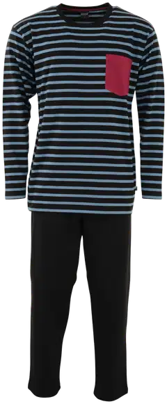 RATIA miesten pyjama - musta/turkoosi - 1