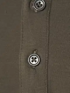 House miesten trikoopusero henley-pääntiellä 195HB28251 - Black olive - 5