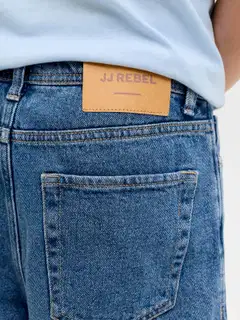 JJ REBEL JUNIOR lasten farkkushortsit - Blue denim - 8