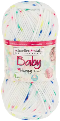 Schoeller+Stahl neulelanka Baby Happy color 50 g moniväri/valkoinen - 1