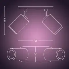 Philips Hue Fugato -kohdevalaisin 4.2W 2000-6500K 800LM valkoinen - 3