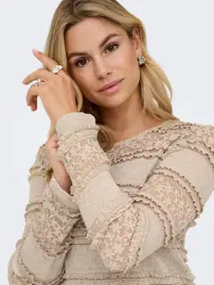 JDY naisten pitsipusero Jdysarah - Humus - 7