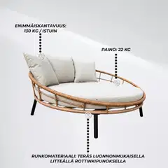 Lykke aurinkosänky deluxe - 2