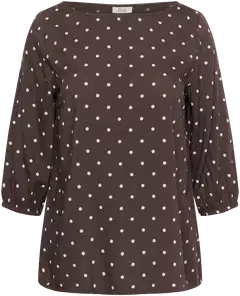 From Lou naisten pluskoon polkadot kangaspusero Flpaula - Seal Brown/Turtledove Dot - 1