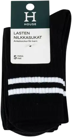 House lasten nilkkasukat 234H362629 5-pack - Black - 3