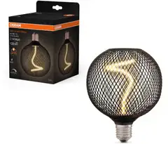 OSRAM LED-sisustuslamppu Decor Spiral Globe 125mm 3,5W 130lm 1800K E27 musta - 3