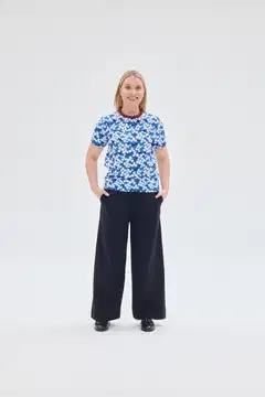 RATIA® N.trikoo T-paita Fiia Onnen apila - SININEN - 3