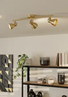 EGLO Spottivalaisin 3-os  Seras 3x3W 59,5x6,5cm harjattu messinki/kulta - 5